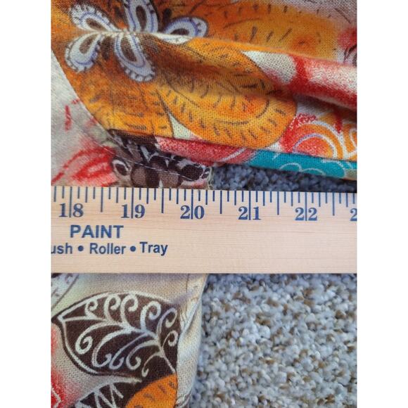 Coldwater Creek Linen Blend Floral Cropped Blazer Size petite Med - Picture 12 of 12